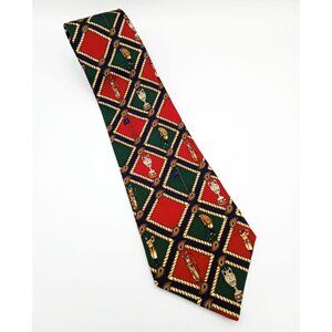 Tommy Hilfiger Mens Vintage Golf Themed Tie Golfer Tee Club Classic Menswear